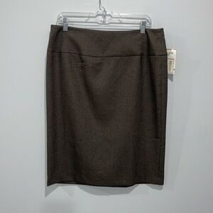 Jones New York Collection stretch skirt size 12 brown NEW